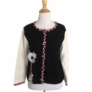 Susan Bristol Limited whimsical Floral Cardigan